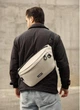 Мужская сумка-бананка под ноутбук Sambag Urban Laptop черная серая текстильная сумка-кроссбоди для ноутбуков до 14″ 51937 - изображение 8