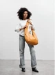 Жіноча сумка Sambag HOBO WEAVE помаранчева містка міська з екошкіри для ноутбука 15.6 дюйма 62281 - зображення 3