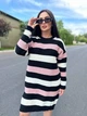 Вʼязана сукня у смужку DJULIA, колір Чорний розмір One Size - изображение 8