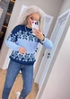 Жіночий вʼязаний светр VYSHYVANKA, колір Блакитний розмір One Size - изображение 9
