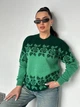 Жіночий вʼязаний светр VYSHYVANKA, колір М`ята розмір One Size - изображение 5