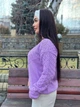 Жіночий вʼязаний тонкий джемпер BELLA, колір Бузок розмір One Size - зображення 2
