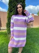 Вʼязана сукня у смужку DJULIA, колір Бузок розмір One Size - изображение 8
