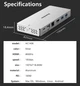 Док станция Blueendless HC1406 14 в 1 USB Type-C концентратор для ноутбука компьютера планшета 14 портов - изображение 9