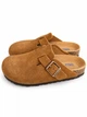 Жіночі клоги-шльопанці Birkenstock коричневі з натуральної замші з замшевою устілкою розмір 36 - зображення 4