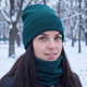 Комплект женская вязаная шапка-лопата + снуд-хомут-бафф, теплый набор унисекс демисезонный 54-60 см Изумрудный - изображение 5