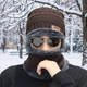 Комплект зимний мужской вязаная шапка с мехом + снуд-хомут баф теплый 56-60 см на меховой подкладке Коричневый - изображение 7