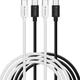 Zestaw kabli Verbatim USB Type-C - Type-C M/M 1 m x 2 szt White/Black (023942323914) - obraz 1