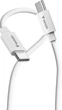Zestaw kabli Verbatim USB Type-C - Type-C M/M 1 m x 2 szt White/Black (023942323914) - obraz 3