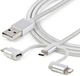 Kabel StarTech USB Type A - Lightning/Micro-USB/Type-C M/M 1 m Silver (LTCUB1MGR) - obraz 6