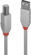 Kabel Lindy Anthra USB Type A - Type B M/M 5 m Grey (4002888366854) - obraz 1