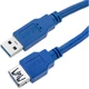 Kabel Techly USB Type A - Type A M/F 3 m Blue (ICOC U3-AA-30-EX) - obraz 1