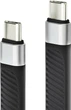 Kabel Techly USB Type-C - Type-C M/M 0.124 m Black (ICOC-USBC-FL-U4) - obraz 2