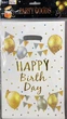 Набор праздничных подарочных пакетов «Happy Birthday» полиэтилен-фольга 10 шт 16х24 см Белый (S-0001-5) - изображение 2