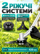 Аккумуляторная мотокоса-триммер бесщеточная 20 В, чем 255 мм, ширина кошения 420 мм, 2 аккумулятора 4 Ач + зарядное устройство - изображение 2