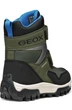 Детские зимние ботинки Geox Himalaya 25 р сапоги чёрный/тёмно-зелёный для мальчика - изображение 5
