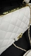 Жіноча класична сумка з логотипом Chanel екошкіра біла - изображение 3