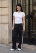 Брюки спортивные женские стаф черные однотонные с логотипом Staff pat logo black L (405477) - изображение 1