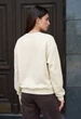 Свитшот женский стаф молочный однотонный с логотипом оверсайз на флисе Staff lay milk logo oversize fleece S (405478) - изображение 2