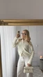 Кофта женская однотонная молочная зип классическая Oversize (405276) - изображение 3