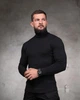 Чоловічий гольф Black з високим коміром з бавовняного трикотажу приталений XL - зображення 1