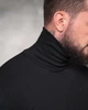 Чоловічий гольф Black з високим коміром з бавовняного трикотажу приталений XL - зображення 4