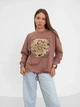 Женский батник двухнитка с принтом Pink Daisy Мокко M (6382) - изображение 1