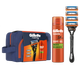 Подарунковий набір: станок для гоління Gillette Fusion5 з 4 картриджами, Гель для гоління Gillette Fusion5 200 мл + Косметичка - изображение 1
