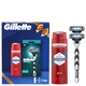 Подарунковий набір Станок для гоління чоловічий Gillette Mach3 з 2 змінними картриджами, Гель для душу Old Spice Whitewater 250 мл - изображение 1