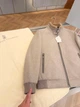 Brunello Cucinelli — мужская бежевая пуховая куртка-бомбер с меховым воротником 2XL - изображение 7