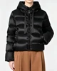 Max Mara – женский пуховик с капюшоном черного цвета, М - изображение 2