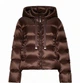 Max Mara – женский пуховик с капюшоном коричневого цвета, М - изображение 5
