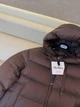 Max Mara – женский пуховик с капюшоном коричневого цвета, М - изображение 13