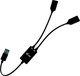 Кабель i-Tec USB-A - 2 x USB-A 3.2 Gen 1/3.1 Gen 1 0.1 м Black (U3CBLHUB2A) - зображення 3
