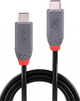 Кабель Lindy USB-C - USB-C USB4 Gen 3x2 240W 0.8 м Black (4002888369565) - зображення 2