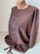 Джемпер женский Kiss Me кашемир с рукавом 3/4 на кулиске размер 3XL-4XL(54-58) коричневый - изображение 2