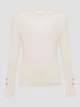 Кофта в рубчик Guess S молочний W6YR09Z0948 - зображення 1