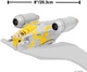 Космічний Корабель 20 см з Мандалорцем та Грогу Star Wars Micro Galaxy Squadron Razor Crest Jazwares J0567 - зображення 4