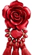 Сережки H&M червоний SKOIN289 ONE SIZE - изображение 2