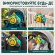Інтерактивне дитяче кермо для коляски з музикою, ключем запалювання та кріпленням на липучках, бірюзове - зображення 6