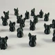 Набор миниатюрных летучих мышей, 20 шт., черный PLA-пластик, 21×15×11 мм - изображение 2