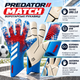 Комплект вратарские перчатки PREDATOR MATCH 6 размер 7-10 лет с защитой пальцев + чехол, голубой с красным - изображение 4