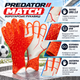 Комплект вратарские перчатки PREDATOR MATCH 6 размер 7-10 лет с защитой пальцев + чехол, оранжевый - изображение 3