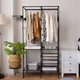 Підлогова стійка Simple Coat Rack Double Row чорний, матеріал: неіржавка сталь, пластикові деталі, водонепроникна тканина, - изображение 2