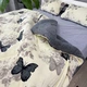 Одеяло холлофайбер Cappone из микрофибры Бабочки 200х220 см и 2 подушки 40х60 см, молочное - изображение 1
