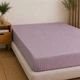 Простынь на резинке Homey Vibe страйп-сатин 180х200 Purple - изображение 2