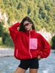 Жіноча флісова кофта на затяжках / Червоний 42-46 / BASED 0145930 - зображення 1