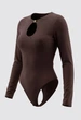 Женское боди стаф коричневое однотонное базовое Staff sn brown S (406381) - изображение 4