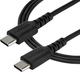 Kabel Startech USB-C - USB-C 2.0 60W 2 m Black (RUSB2CC2MB) - obraz 2