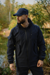 Чоловічий утеплений чорний костюм Softshell на флісі куртка та штани для повсякденного носіння 2XL - зображення 3